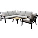 AVH-Collectie Lola hoek loungeset 4 delig aluminium teak antraciet AVH-Collectie Lola hoek loungeset 4 delig aluminium teak antraciet