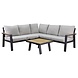 AVH-Collectie Lola hoek loungeset 4 delig aluminium teak antraciet AVH-Collectie Lola hoek loungeset 4 delig aluminium teak antraciet