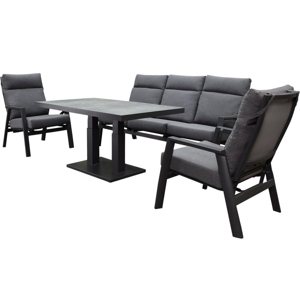AVH-Collectie Vegas stoel bank dining loungeset 4 delig verstelbaar aluminium AVH-Collectie Vegas stoel bank dining loungeset 4 delig verstelbaar aluminium