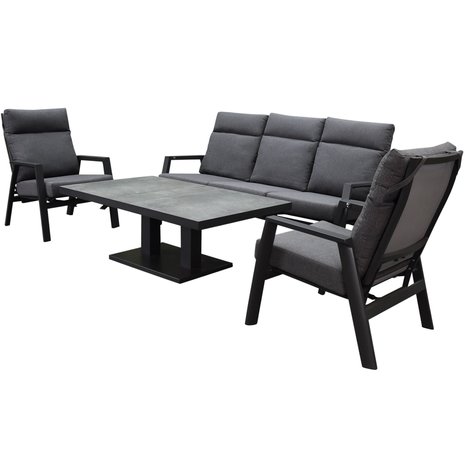 AVH-Collectie Vegas stoel bank dining loungeset 4 delig verstelbaar aluminium AVH-Collectie Vegas stoel bank dining loungeset 4 delig verstelbaar aluminium