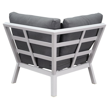 AVH-Collectie New York hoek loungeset 4 delig aluminium wit AVH-Collectie New York hoek loungeset 4 delig aluminium wit