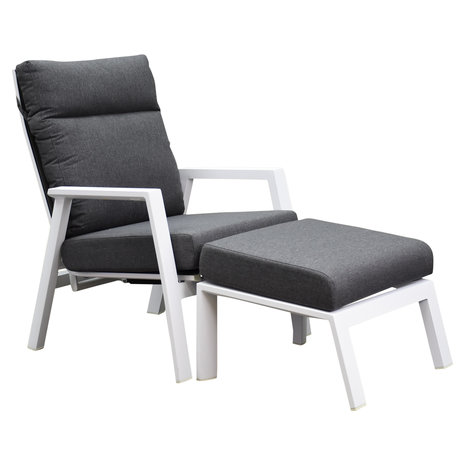 AVH-Collectie Vegas stoel bank loungeset 6 delig verstelbaar wit AVH-Collectie Vegas stoel bank loungeset 6 delig verstelbaar wit