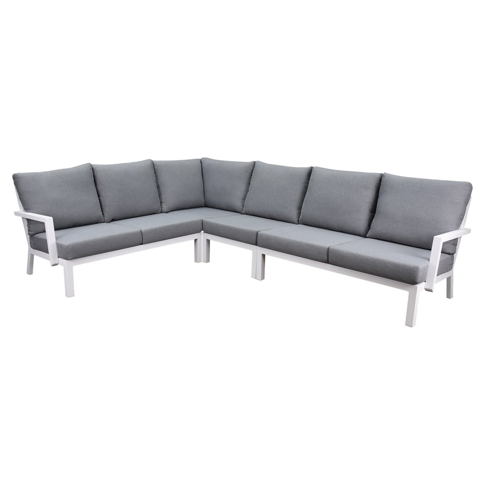AVH-Collectie New york hoek loungeset 5 delig aluminium wit AVH-Collectie New york hoek loungeset 5 delig aluminium wit