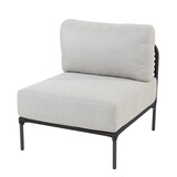 4 Seasons Outdoor Fabrice middenelement met 2 kussens antraciet 4 Seasons Outdoor Fabrice middenelement met 2 kussens antraciet