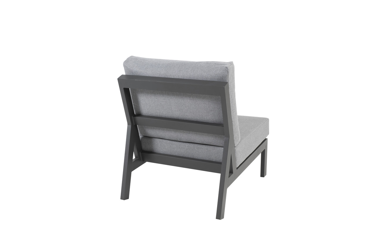 4 Seasons Outdoor Gigi middenelement antraciet met 2 kussens 4 Seasons Outdoor Gigi middenelement antraciet met 2 kussens