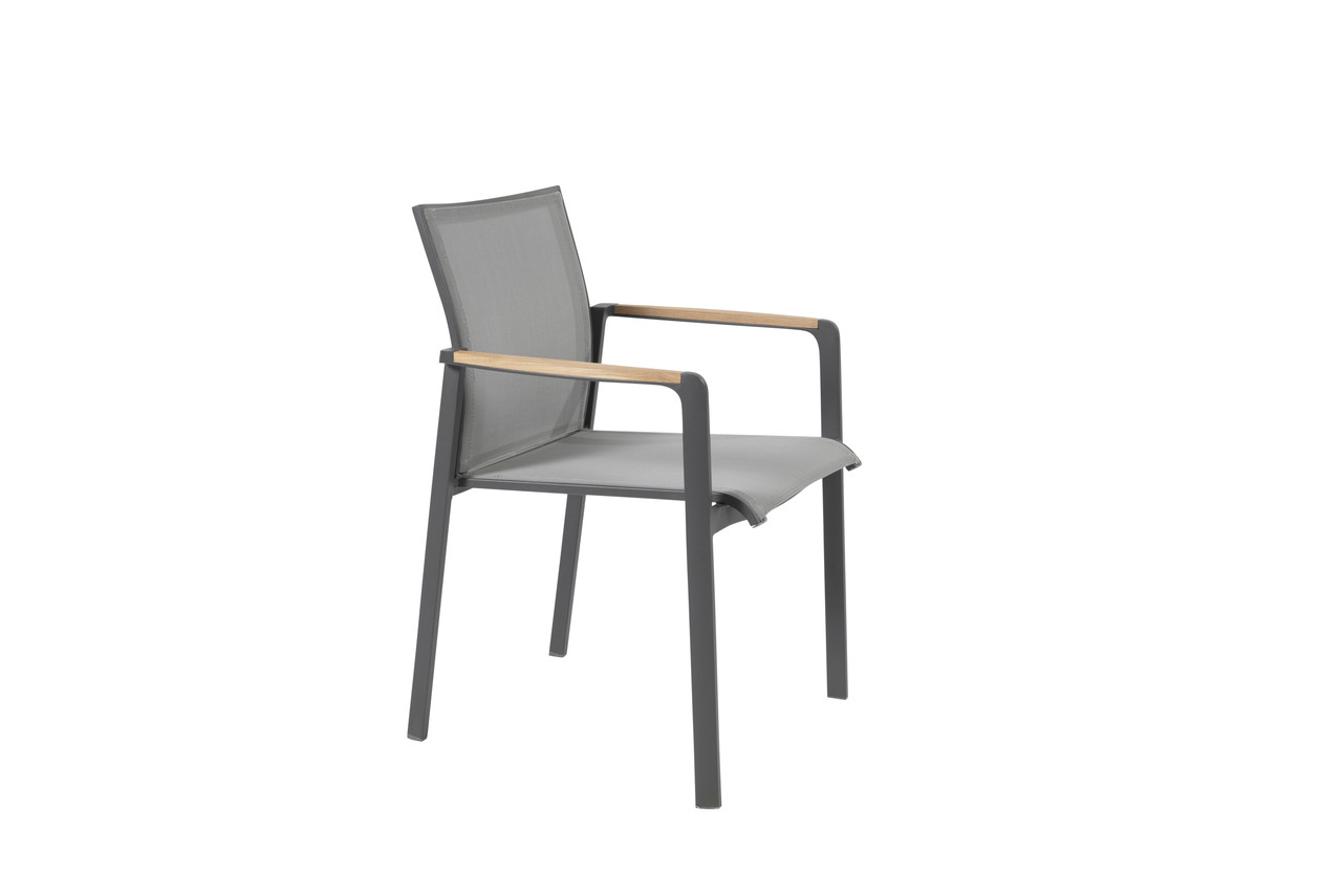 4 Seasons Outdoor Cortina stapelstoel antraciet Taste 4SO 4 Seasons Outdoor Cortina stapelstoel antraciet Taste 4SO