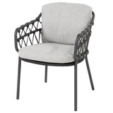 4 Seasons Outdoor Calpi dining tuinstoel met 2 kussens antraciet 4 seasons Outdoor 4 Seasons Outdoor Calpi dining tuinstoel met 2 kussens antraciet 4 seasons Outdoor