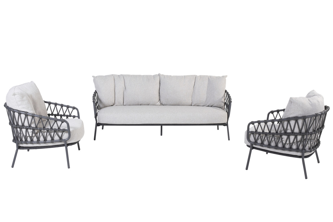 4 Seasons Outdoor Calpi stoel bank loungeset 3 delig rope 4 Seasons Outdoor 4 Seasons Outdoor Calpi stoel bank loungeset 3 delig rope 4 Seasons Outdoor