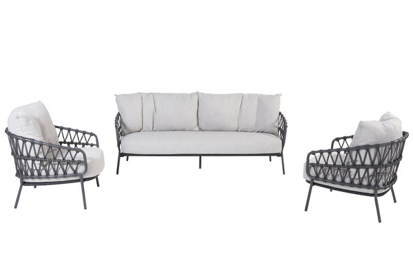 4 Seasons Outdoor Calpi stoel bank loungeset 3 delig rope 4 Seasons Outdoor 4 Seasons Outdoor Calpi stoel bank loungeset 3 delig rope 4 Seasons Outdoor