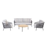 4 Seasons Outdoor Calpi stoel bank loungeset 4 delig rope 4 Seasons Outdoor 4 Seasons Outdoor Calpi stoel bank loungeset 4 delig rope 4 Seasons Outdoor