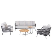 4 Seasons Outdoor Calpi stoel bank loungeset 5 delig rope 4 Seasons Outdoor