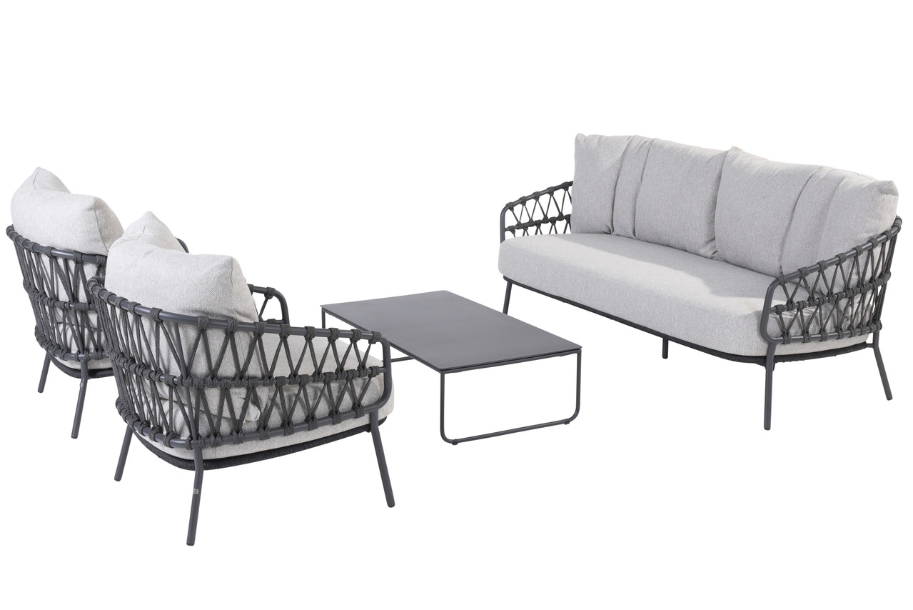 4 Seasons Outdoor Calpi stoel bank loungeset 4 delig rope 4 Seasons Outdoor 4 Seasons Outdoor Calpi stoel bank loungeset 4 delig rope 4 Seasons Outdoor