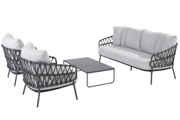 4 Seasons Outdoor Calpi stoel bank loungeset 4 delig rope 4 Seasons Outdoor 4 Seasons Outdoor Calpi stoel bank loungeset 4 delig rope 4 Seasons Outdoor