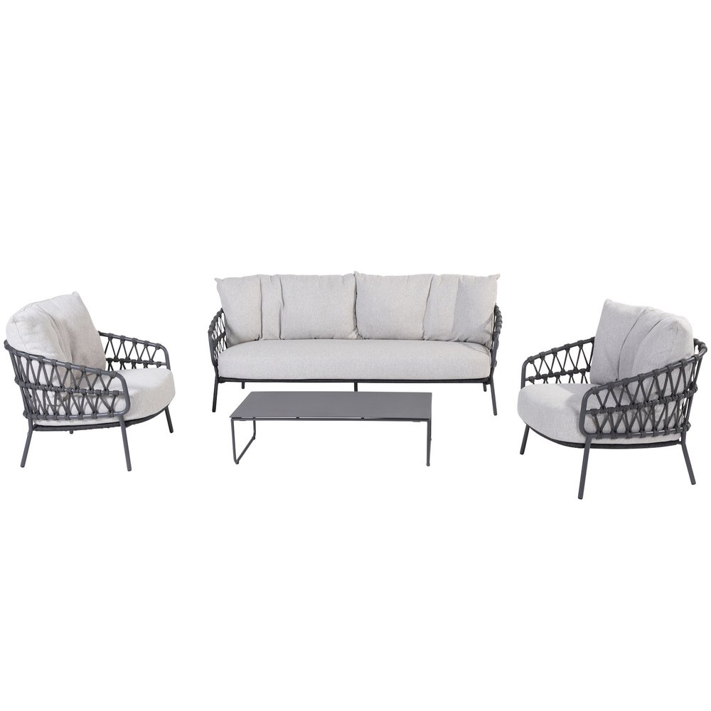 4 Seasons Outdoor Calpi stoel bank loungeset 4 delig rope 4 Seasons Outdoor 4 Seasons Outdoor Calpi stoel bank loungeset 4 delig rope 4 Seasons Outdoor