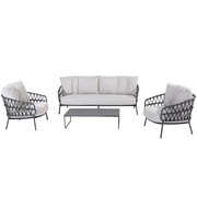4 Seasons Outdoor Calpi stoel bank loungeset 4 delig rope 4 Seasons Outdoor