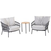 4 Seasons Outdoor Calpi lounge balkonset 3 delig rope 4 Seasons Outdoor