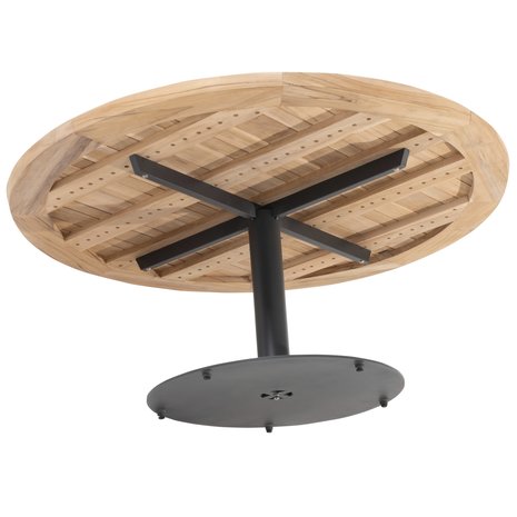 4 Seasons Outdoor Saba low dining teak tafel 160ØxH69 cm met antraciet onderstel Taste 4SO 4 Seasons Outdoor Saba low dining teak tafel 160ØxH69 cm met antraciet onderstel Taste 4SO