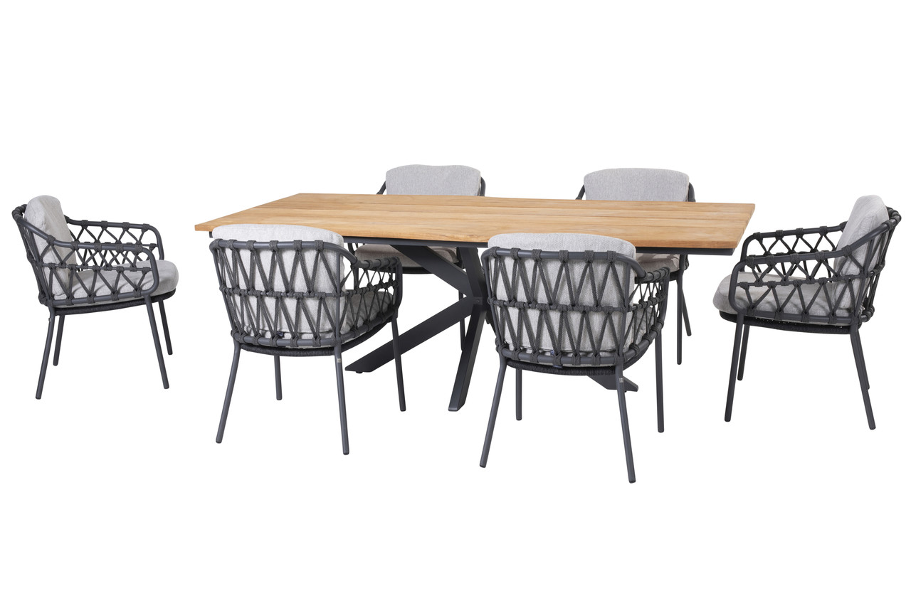 4 Seasons Outdoor Minerva Calpi dining tuinset 220x95xH75cm 7 delig 4 Seasons Outdoor 4 Seasons Outdoor Minerva Calpi dining tuinset 220x95xH75cm 7 delig 4 Seasons Outdoor