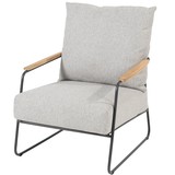 4 Seasons Outdoor Balade lounge stoel met 2 kussens antraciet 4 Seasons Outdoor Balade lounge stoel met 2 kussens antraciet