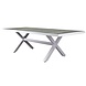 AVH-Collectie New Delhi dining tuintafel 244x103,5xH74 cm met kruispoot wit AVH-Collectie New Delhi dining tuintafel 244x103,5xH74 cm met kruispoot wit