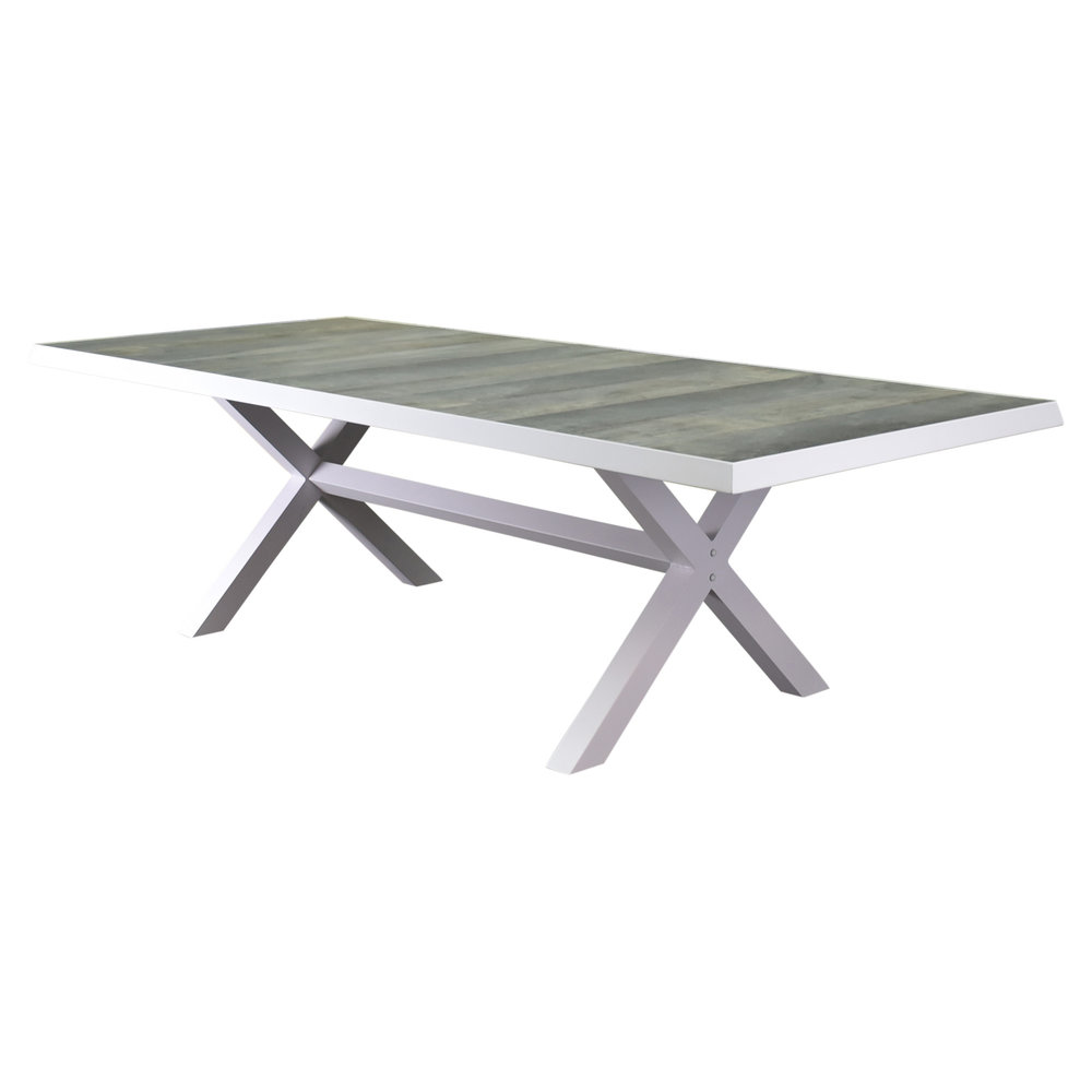 AVH-Collectie New Delhi dining tuintafel 224x103xH72,5 cm met kruispoot wit AVH-Collectie New Delhi dining tuintafel 224x103xH72,5 cm met kruispoot wit