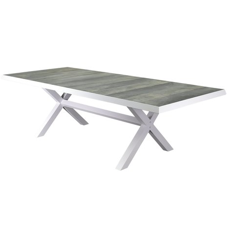 AVH-Collectie New Delhi dining tuintafel 224x103xH72,5 cm met kruispoot wit AVH-Collectie New Delhi dining tuintafel 224x103xH72,5 cm met kruispoot wit