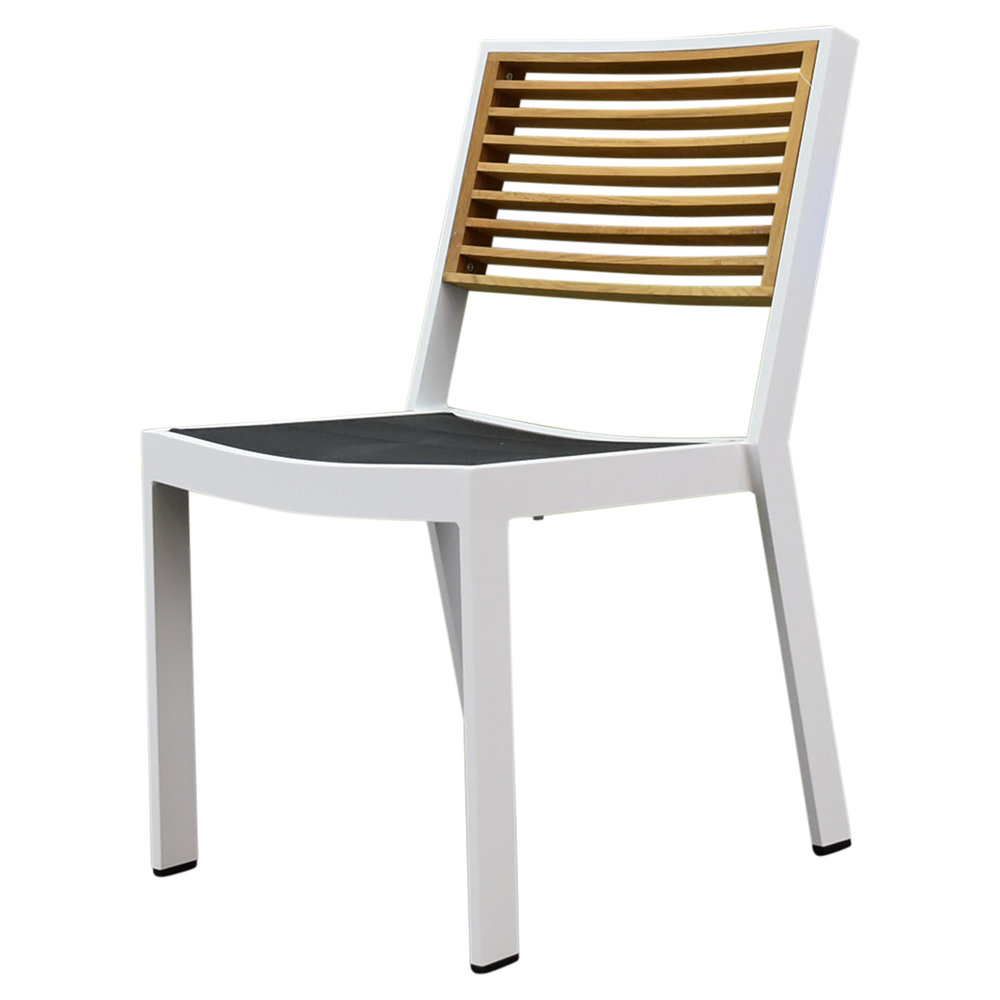 Higold York dining tuinset 200x90xH75 cm 5 delig aluminium wit teak Higold York dining tuinset 200x90xH75 cm 5 delig aluminium wit teak