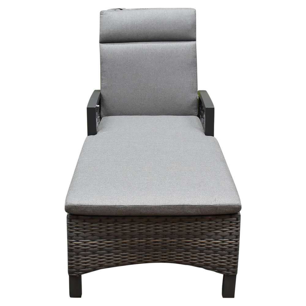 AVH-Collectie Dallas ligbed 162x70xH101 cm antraciet wicker AVH-Collectie Dallas ligbed 162x70xH101 cm antraciet wicker