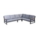 Taste 4SO Gigi hoek loungeset 4 delig aluminium antraciet Taste 4SO Taste 4SO Gigi hoek loungeset 4 delig aluminium antraciet Taste 4SO