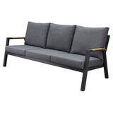 AVH-Collectie Montenegro 3-zitsbank antraciet aluminium AVH-Collectie Montenegro 3-zitsbank antraciet aluminium