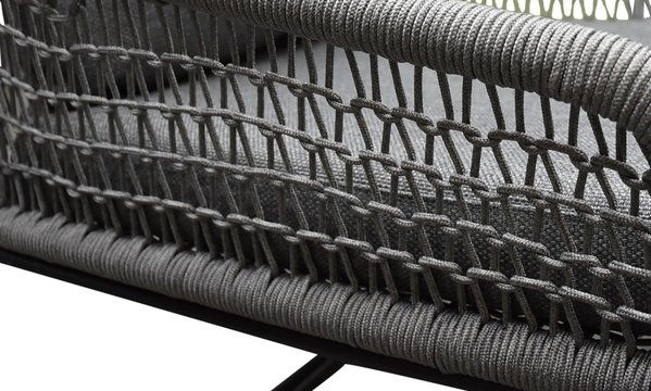 AVH-Collectie Portofino stoel bank loungeset 4 delig antraciet rope AVH-Collectie Portofino stoel bank loungeset 4 delig antraciet rope