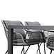AVH-Collectie Portofino Ardore dining tuinset 160x90xH75 cm 5 delig antraciet rope aluminium AVH-Collectie Portofino Ardore dining tuinset 160x90xH75 cm 5 delig antraciet rope aluminium