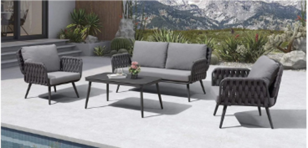 AVH-Collectie Rhodos stoel bank loungeset 4 delig rope AVH-Collectie Rhodos stoel bank loungeset 4 delig rope