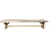 AVH-Collectie Boomstamtafel 400x100xH77,5 cm - bladdikte 10 cm geschoord AVH-Collectie Boomstamtafel 400x100xH77,5 cm - bladdikte 10 cm geschoord