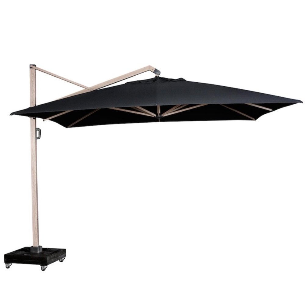 Platinum Icon premium zweefparasol 350x350 cm oak mast faded black