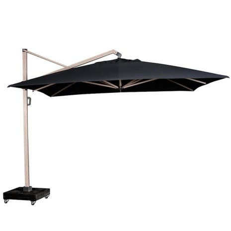 Platinum Icon premium zweefparasol 350x350 cm oak mast faded black