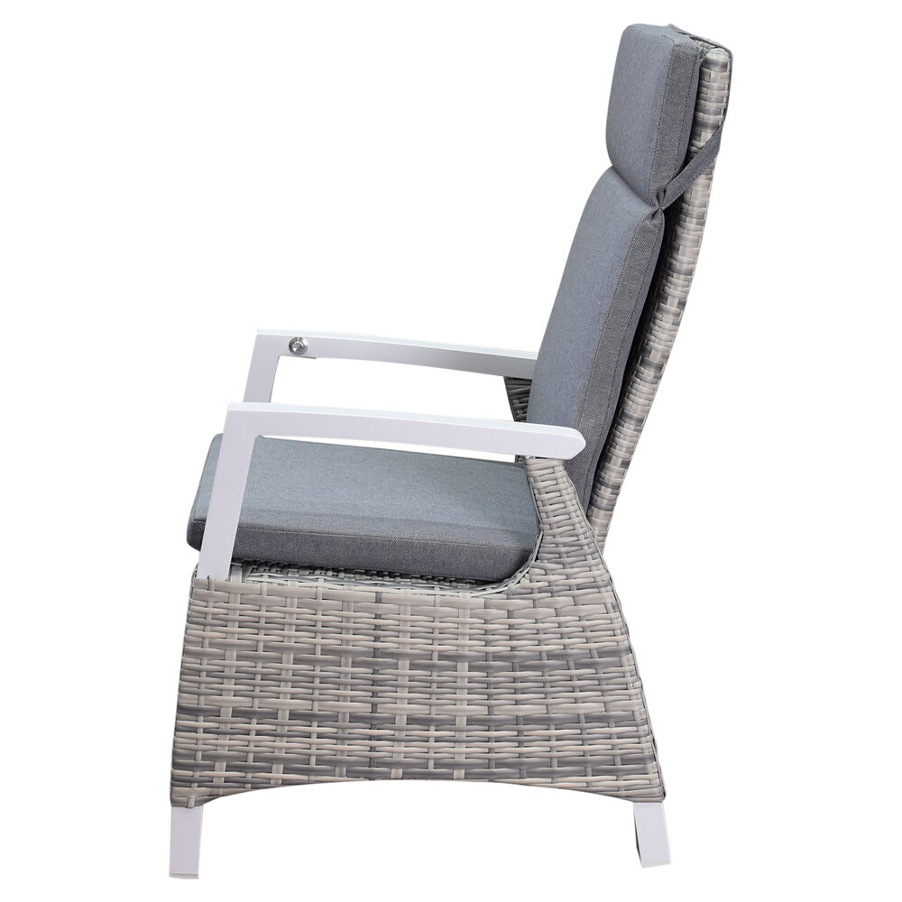 AVH-Collectie Tunis dining tuinstoel verstelbaar wit wicker aluminium AVH-Collectie Tunis dining tuinstoel verstelbaar wit wicker aluminium