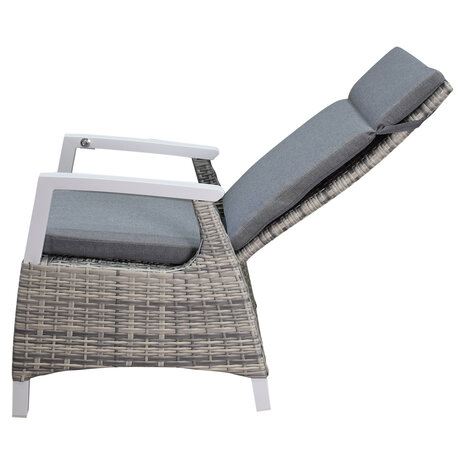 AVH-Collectie Tunis dining tuinstoel verstelbaar wit wicker aluminium AVH-Collectie Tunis dining tuinstoel verstelbaar wit wicker aluminium