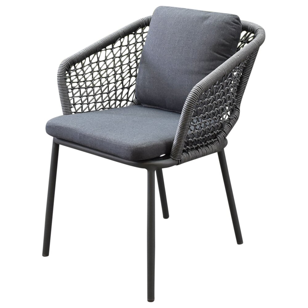 AVH-Collectie Eagle dining tuinstoel grijs wicker rope AVH-Collectie Eagle dining tuinstoel grijs wicker rope