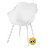 Hartman 2x Sophie Element dining tuinstoel wit Hartman Hartman 2x Sophie Element dining tuinstoel wit Hartman