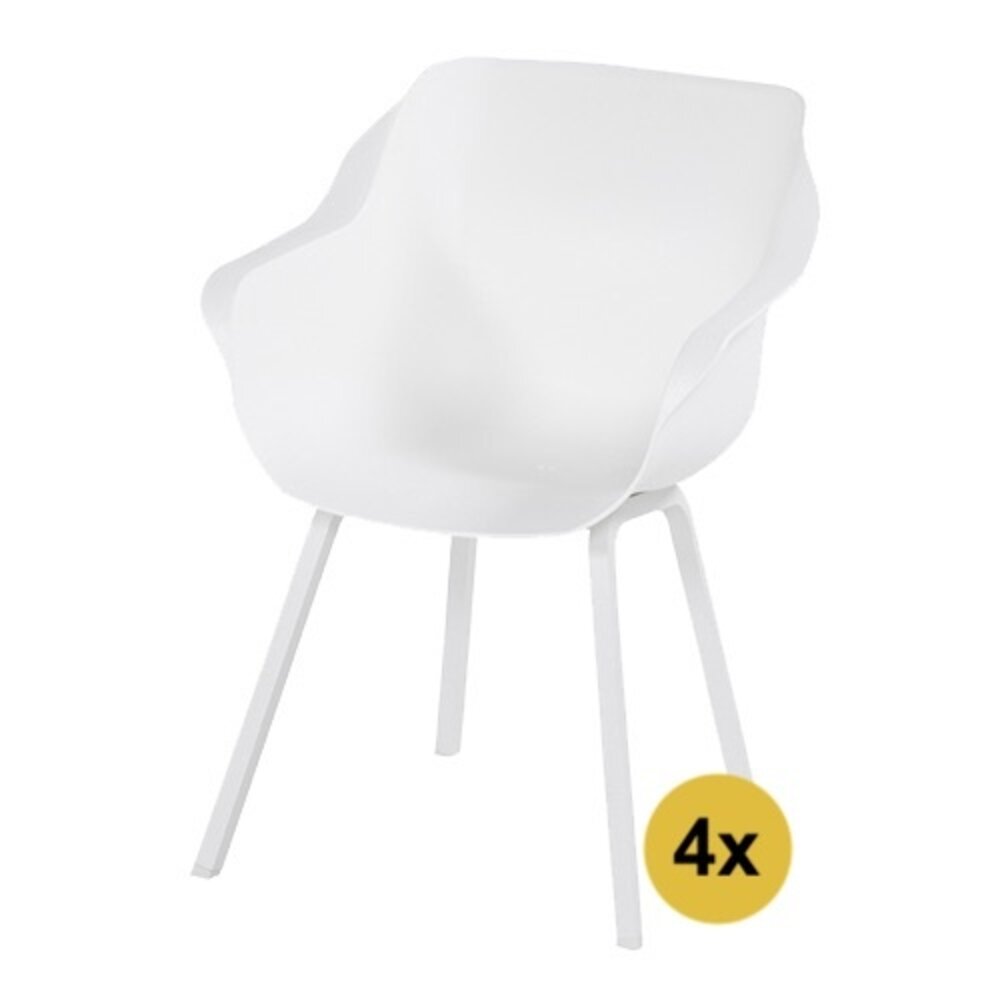 Hartman 4x Sophie Element dining tuinstoel wit Hartman Hartman 4x Sophie Element dining tuinstoel wit Hartman