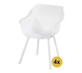 Hartman 4x Sophie Element dining tuinstoel wit Hartman Hartman 4x Sophie Element dining tuinstoel wit Hartman