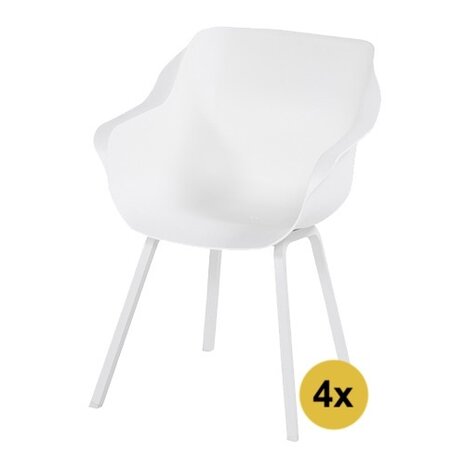 Hartman 4x Sophie Element dining tuinstoel wit Hartman Hartman 4x Sophie Element dining tuinstoel wit Hartman
