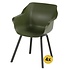 4x Sophie Element dining tuinstoel mosgroen Hartman 4x Sophie Element dining tuinstoel mosgroen Hartman