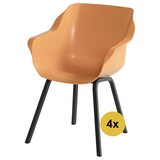 Hartman 4x Sophie Element dining tuinstoel oranje Hartman Hartman 4x Sophie Element dining tuinstoel oranje Hartman