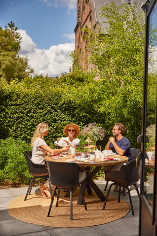 Hartman 4x Sophie Element dining tuinstoel zwart Hartman Hartman 4x Sophie Element dining tuinstoel zwart Hartman