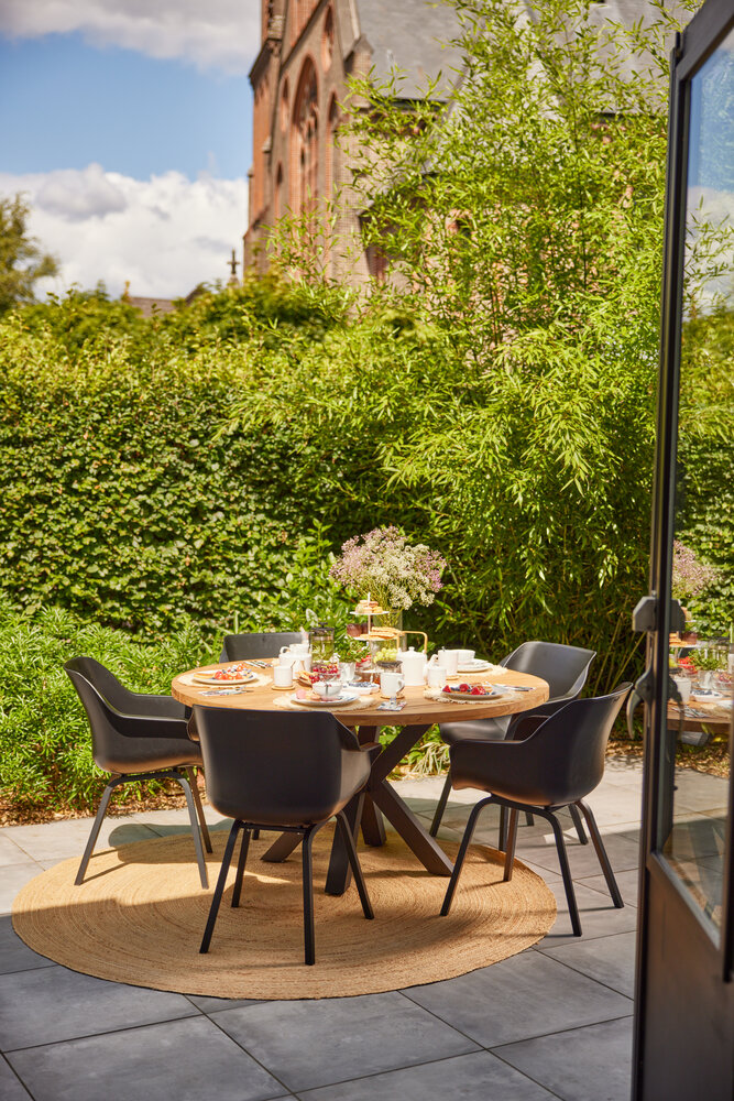 Hartman 4x Sophie Element dining tuinstoel zwart Hartman Hartman 4x Sophie Element dining tuinstoel zwart Hartman