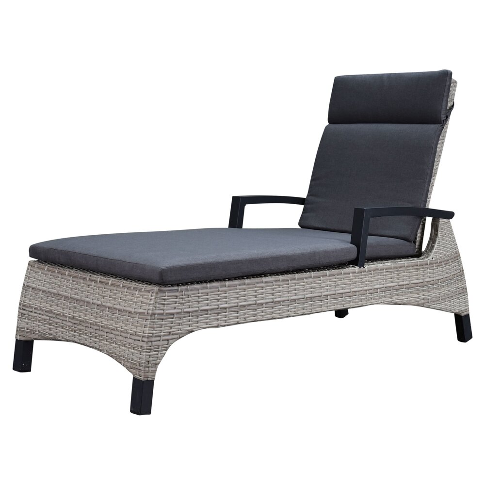 AVH-Collectie Dallas ligbed 162x70xH101 cm grijs wicker AVH-Collectie Dallas ligbed 162x70xH101 cm grijs wicker