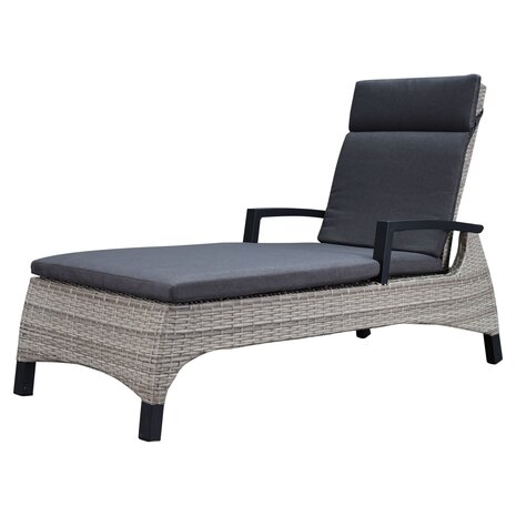 AVH-Collectie Dallas ligbed 162x70xH101 cm grijs wicker AVH-Collectie Dallas ligbed 162x70xH101 cm grijs wicker