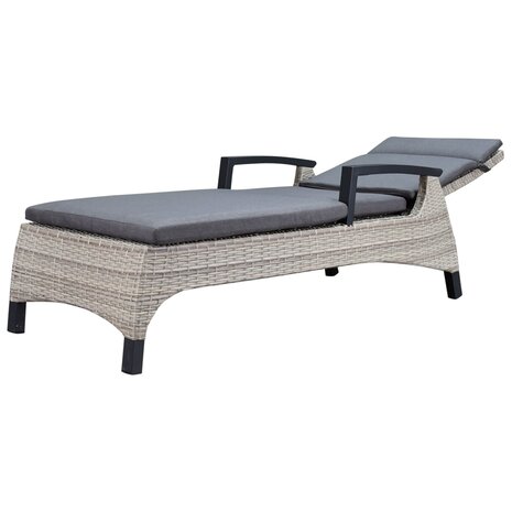 AVH-Collectie Dallas ligbed 162x70xH101 cm grijs wicker AVH-Collectie Dallas ligbed 162x70xH101 cm grijs wicker